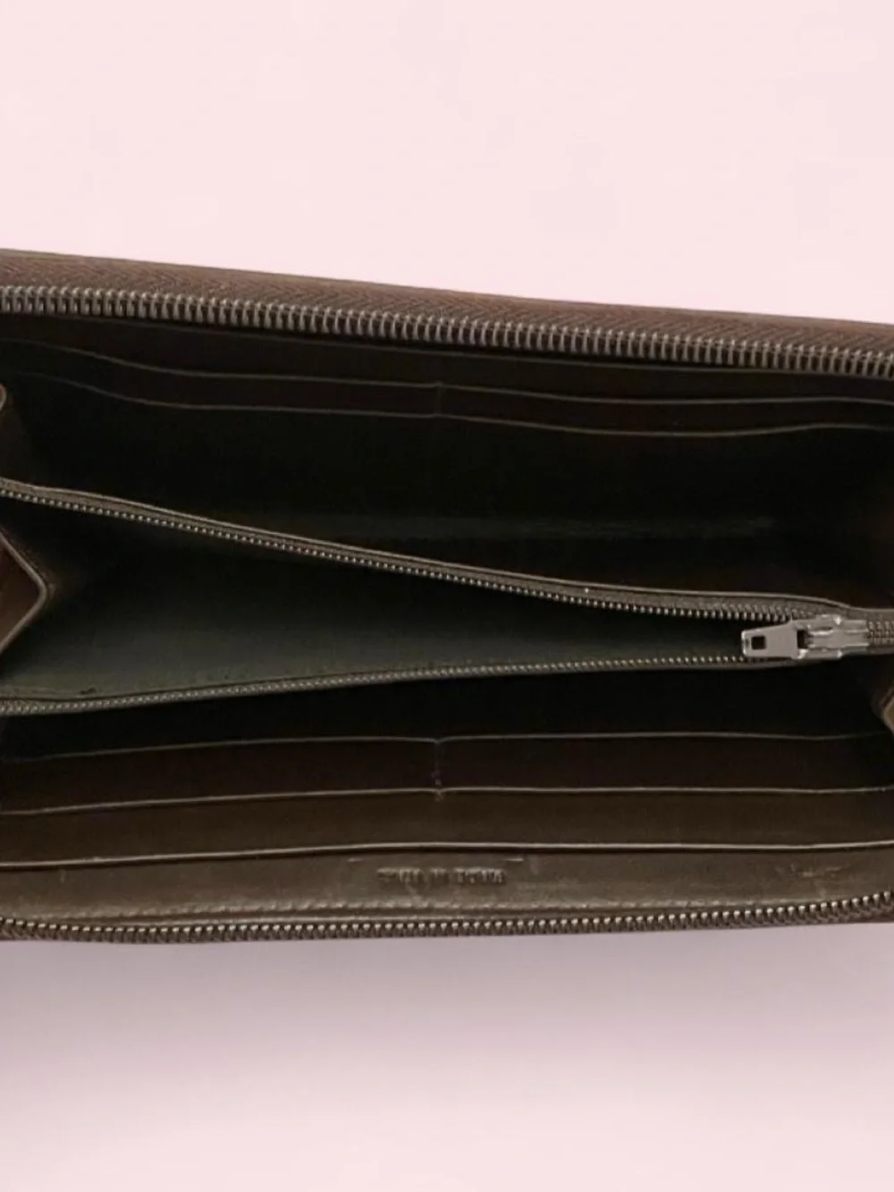 Prada Snake Skin Zip Wallet Purse in Brown and Black